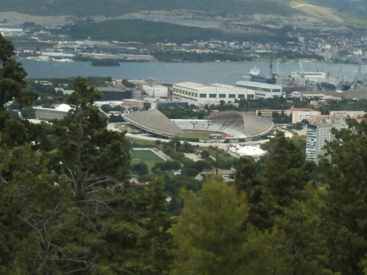 Stadion Poljud in Split, waar Kroatië Spanje treft in de Nations League.