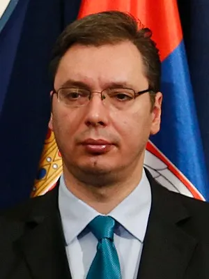 De Servische president Aleksandar Vučić, wiens regering de protestnota aan Kroatië stuurde