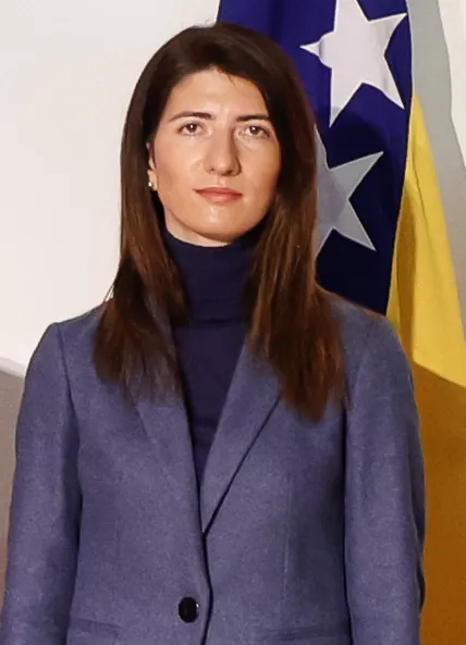 Darijana Filipović tijdens een officieel bezoek aan Bosnië en Herzegovina in maart 2023