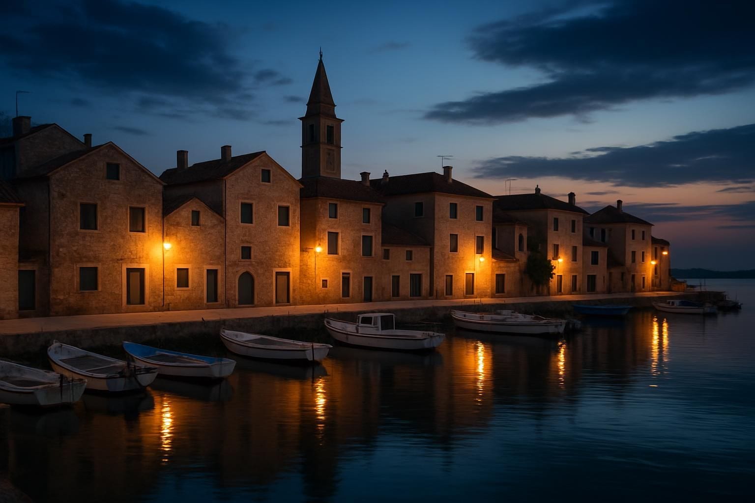 Kustplaats in Istrië, Kroatië